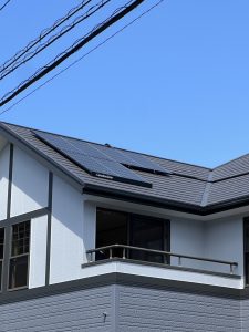 北九州市で行った太陽光発電システムの設置工事の施工後の様子